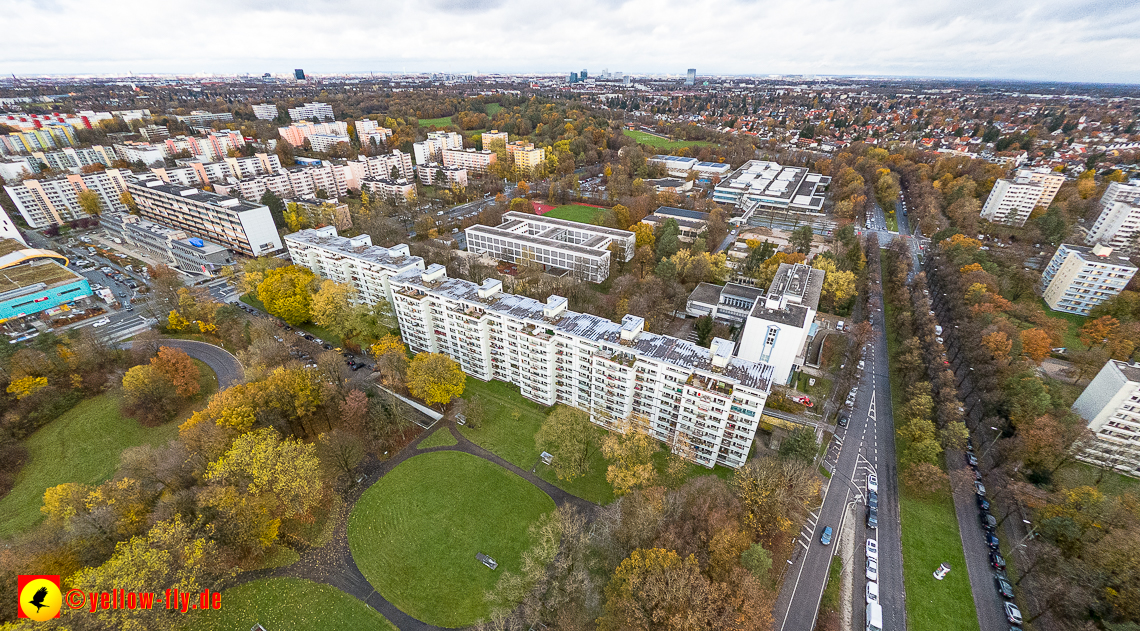 19.11.2022 - Luftbilder von der Baustelle an der Quiddestraße 'Haus für Kinder' in Neuperlach